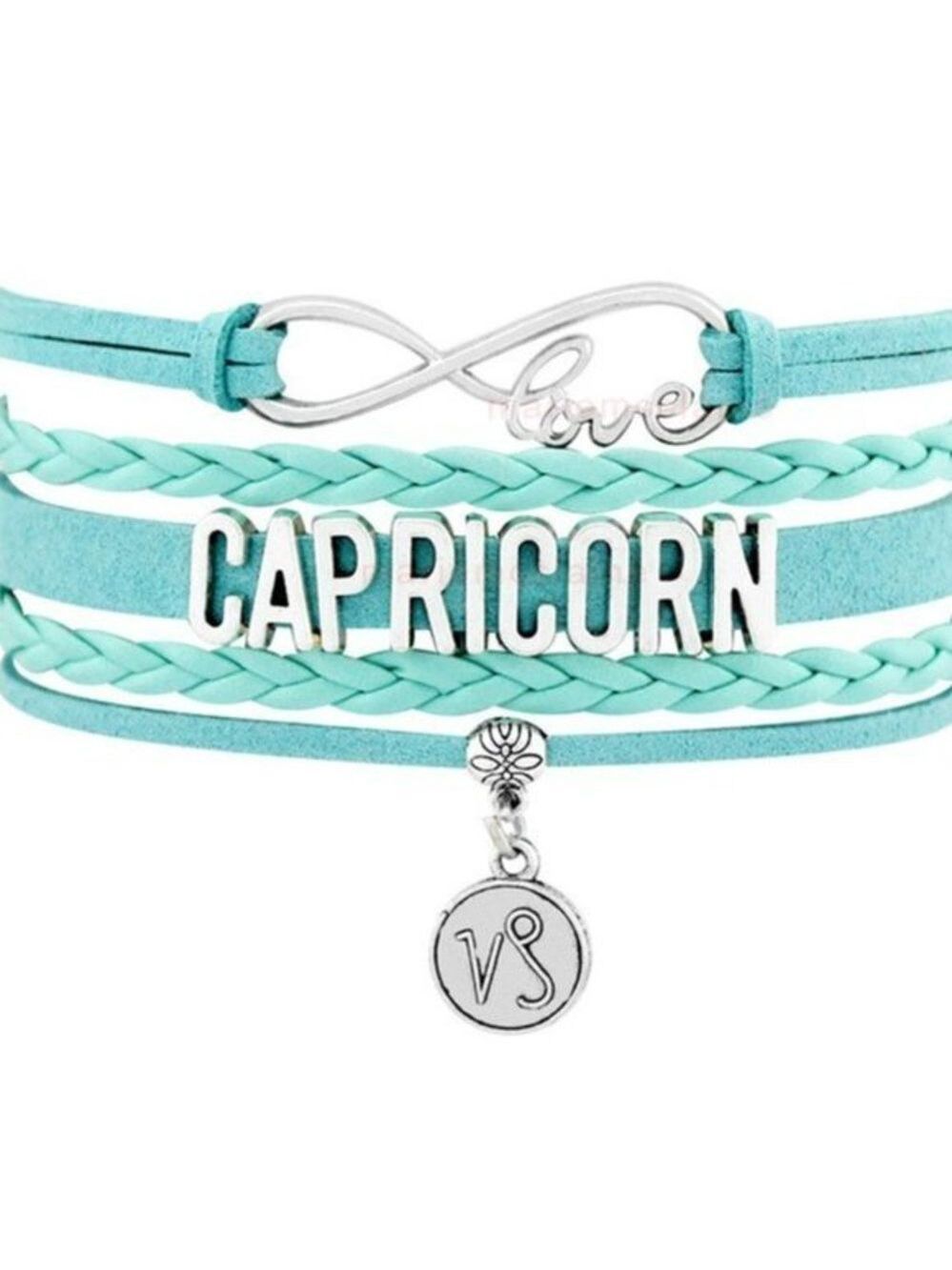 New Aqua Capricorn Love Wrap Bracelet